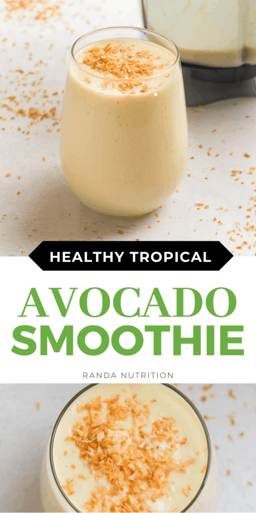 healthy tropical avocado smoothie