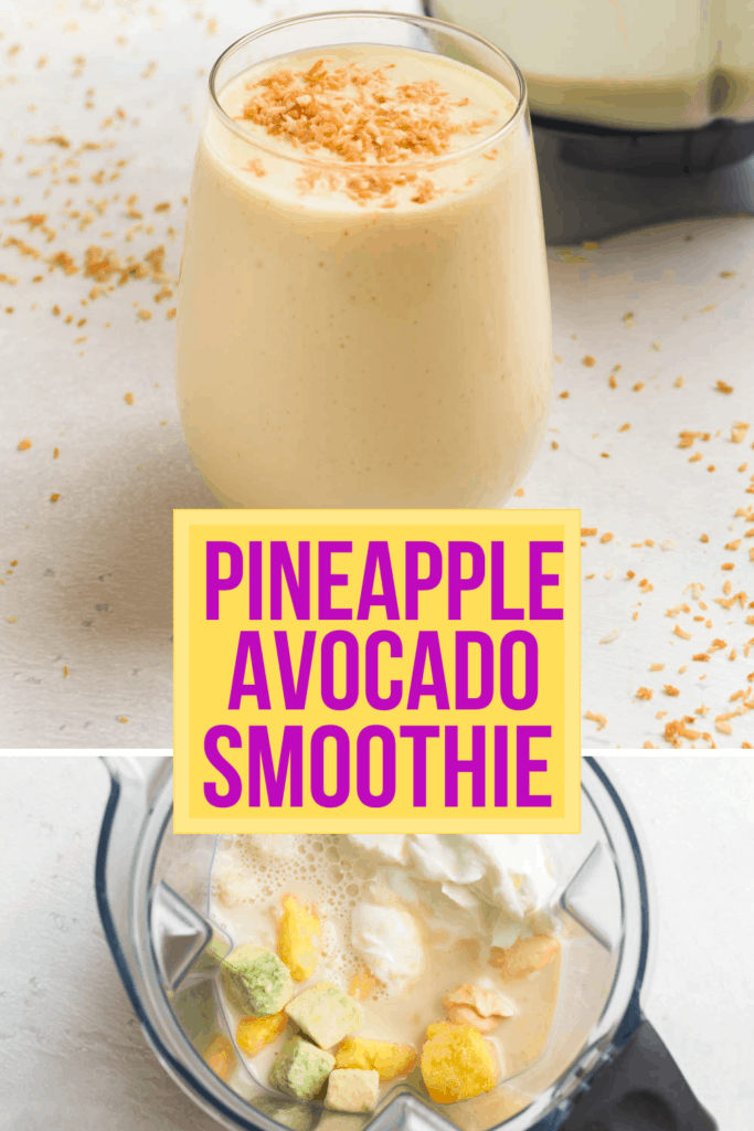Pineapple avocado protein shake