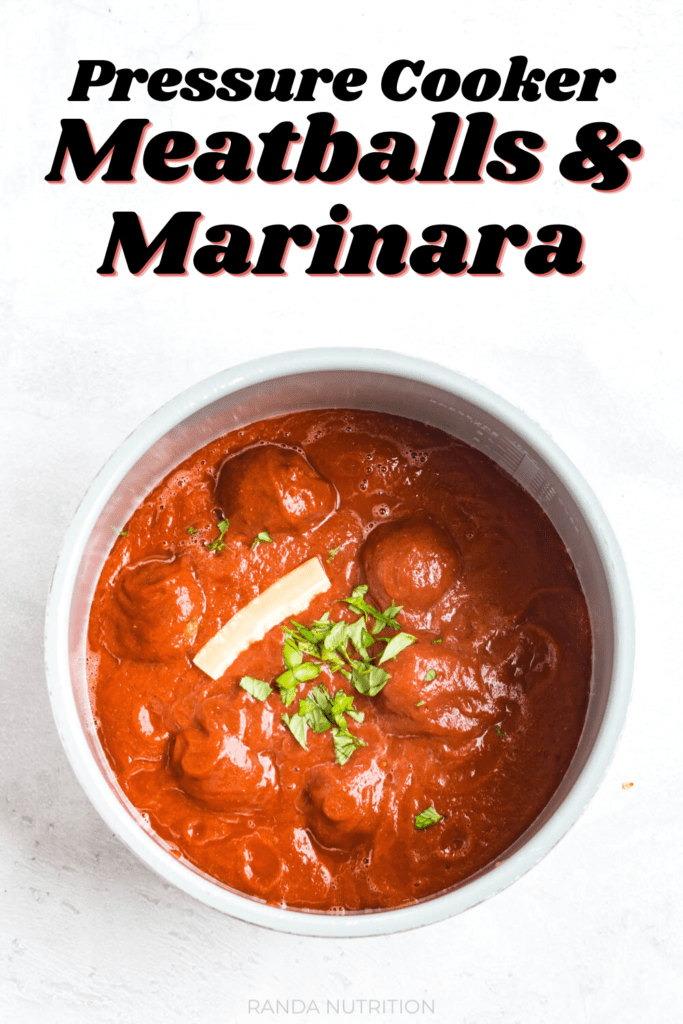 Pressure cooker meatballs and marinara