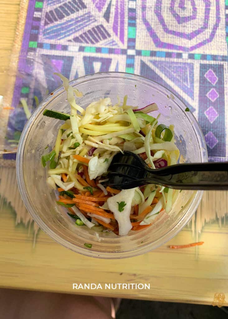 tropical hideaway veggie noodle salad called the noodle shaker salad