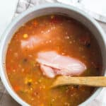 cooking chicken soup in the pressure cooker