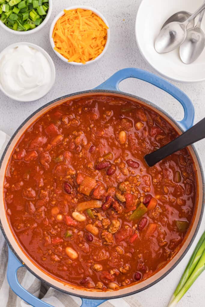 Homemade turkey chili