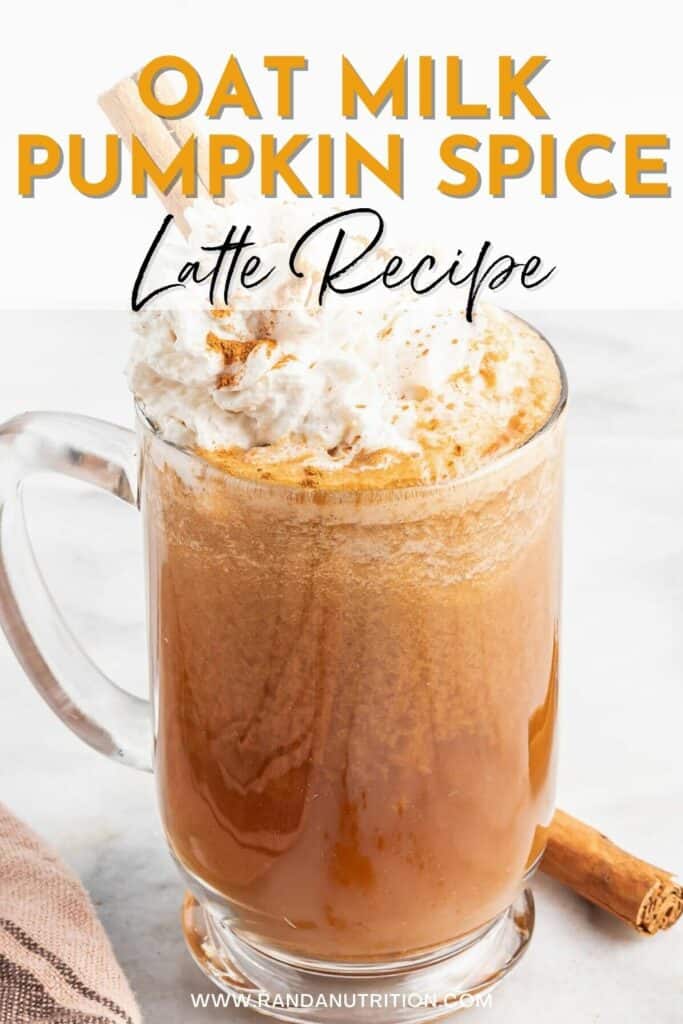 Healthy Pumpkin Spice Latte with Oat Milk