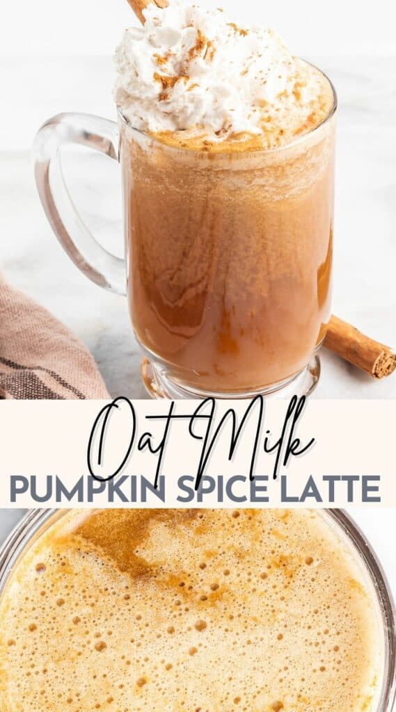 Healthy Pumpkin Spice Latte with Oat Milk