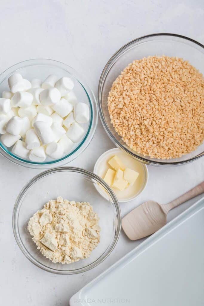 ingredients for protein rice crispy treats