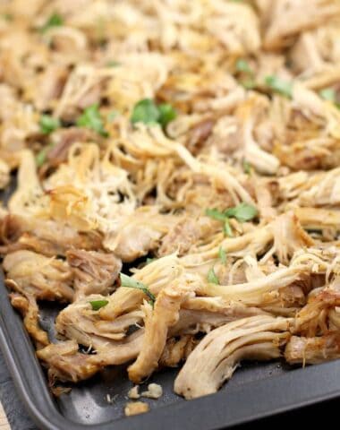 instant pot carnitas on a sheet pan