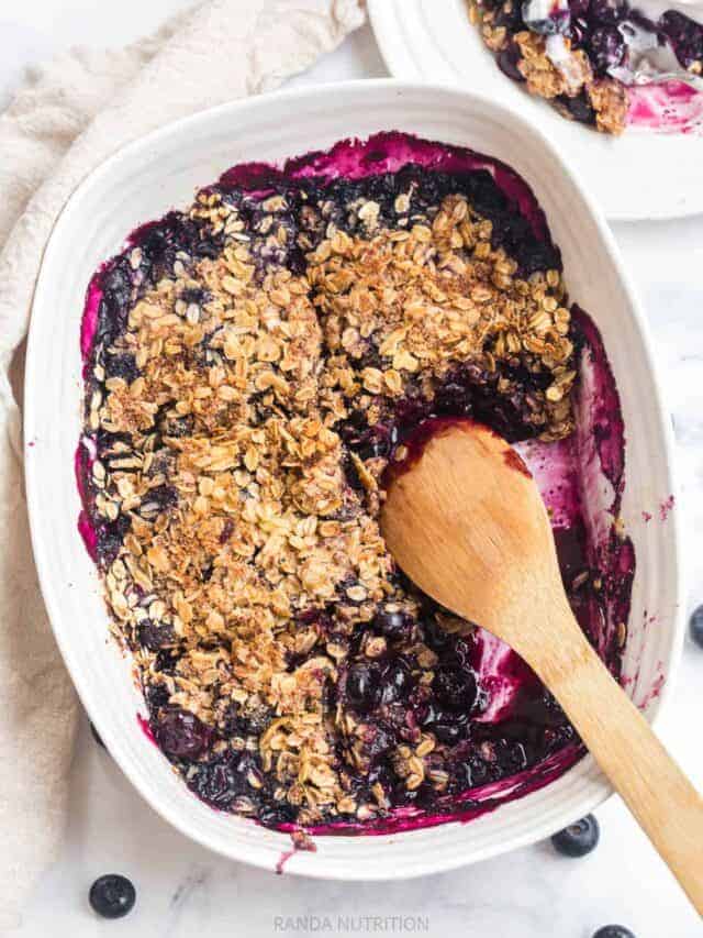 cropped gluten free blueberry crisp 29