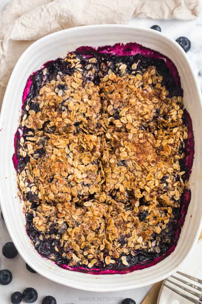 gluten free blueberry crumble