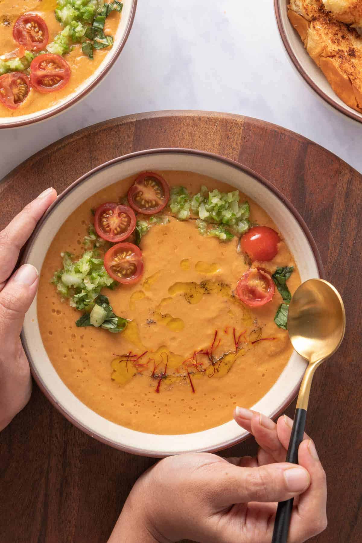 vegan gluten free summer gazpacho