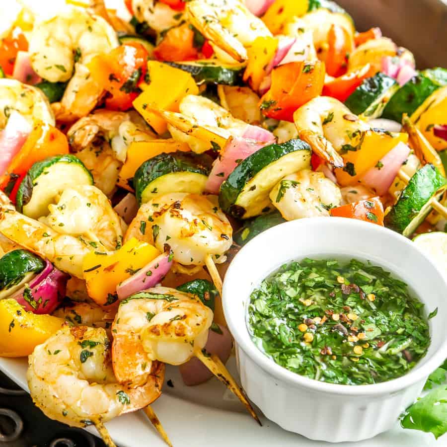 grilled shrimp and vegetable skewers 5