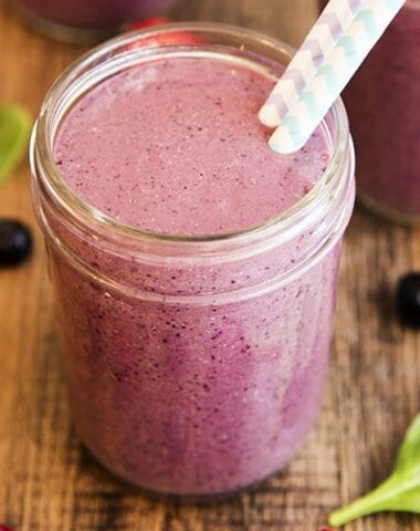 triple berry green smoothie asquare