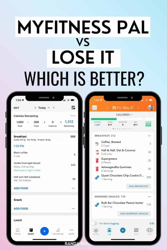 MyFitness Pal vs Lose It: Calorie an Macro Tracking App