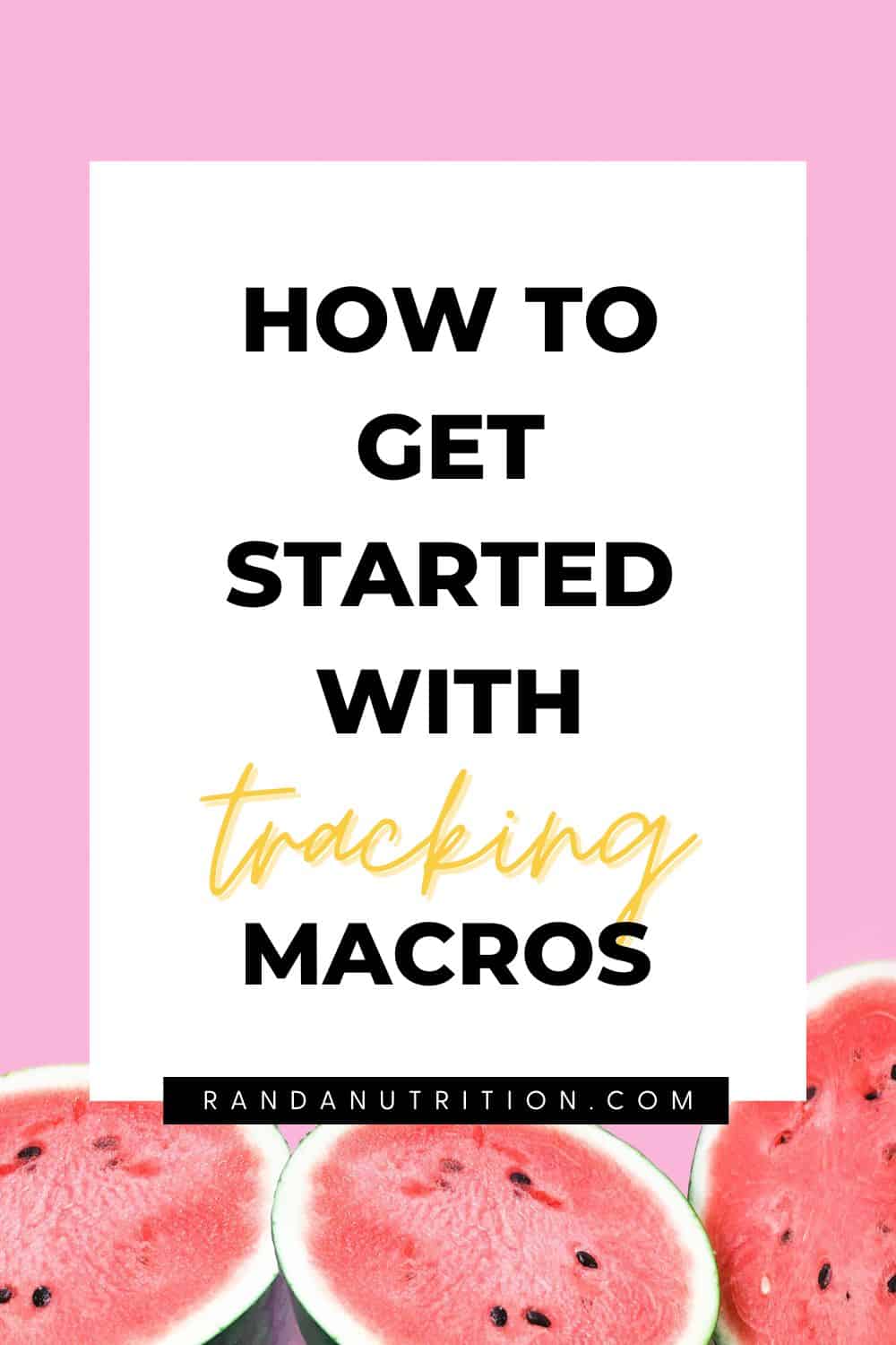 how to start tracking macros