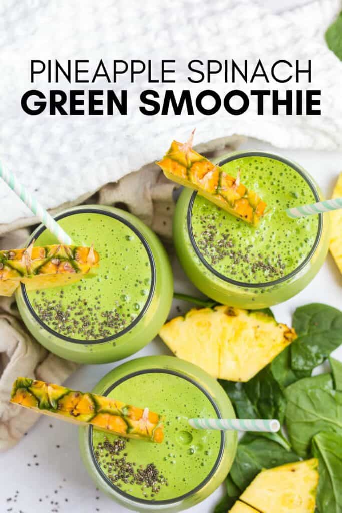 pineapple spinach green smoothie
