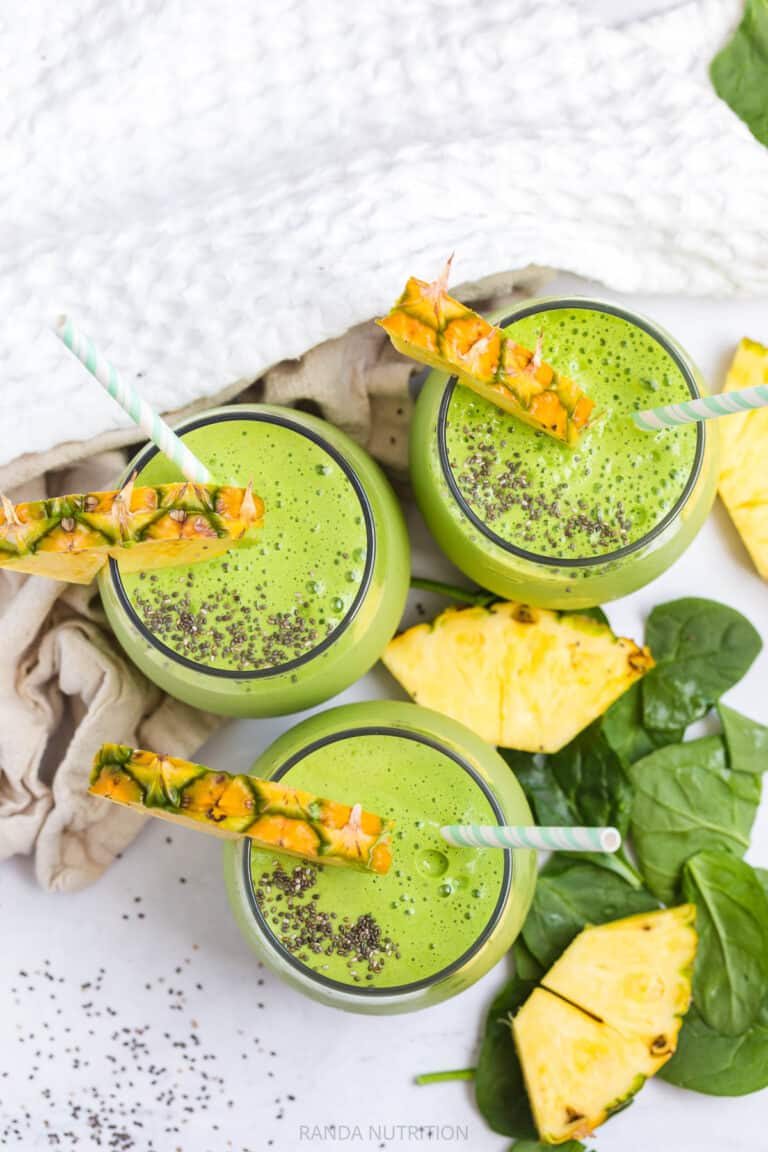 Pineapple Green Smoothie (High Protein)
