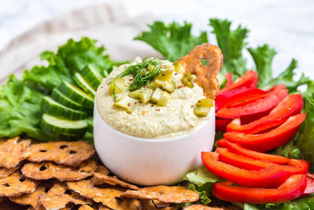 Dill Pickle Hummus Recipe Randa Nutrition