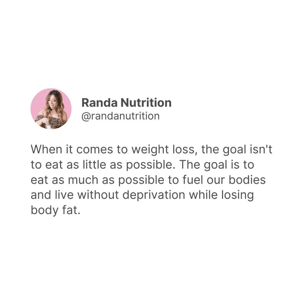 calorie counting quote Randa Derkson