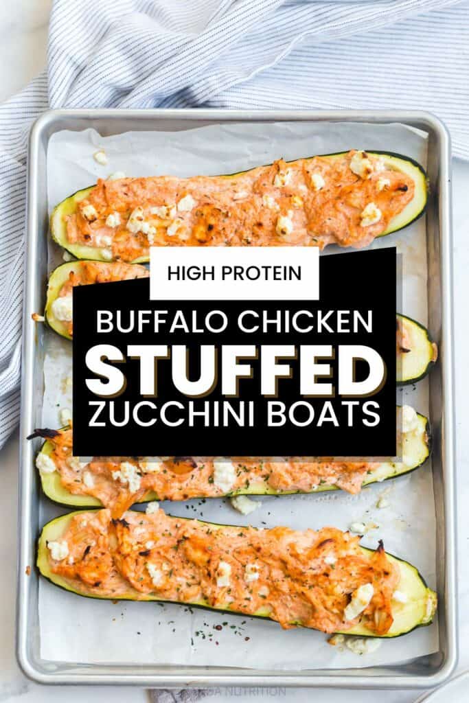buffalo chicken stuffed zucchini boats