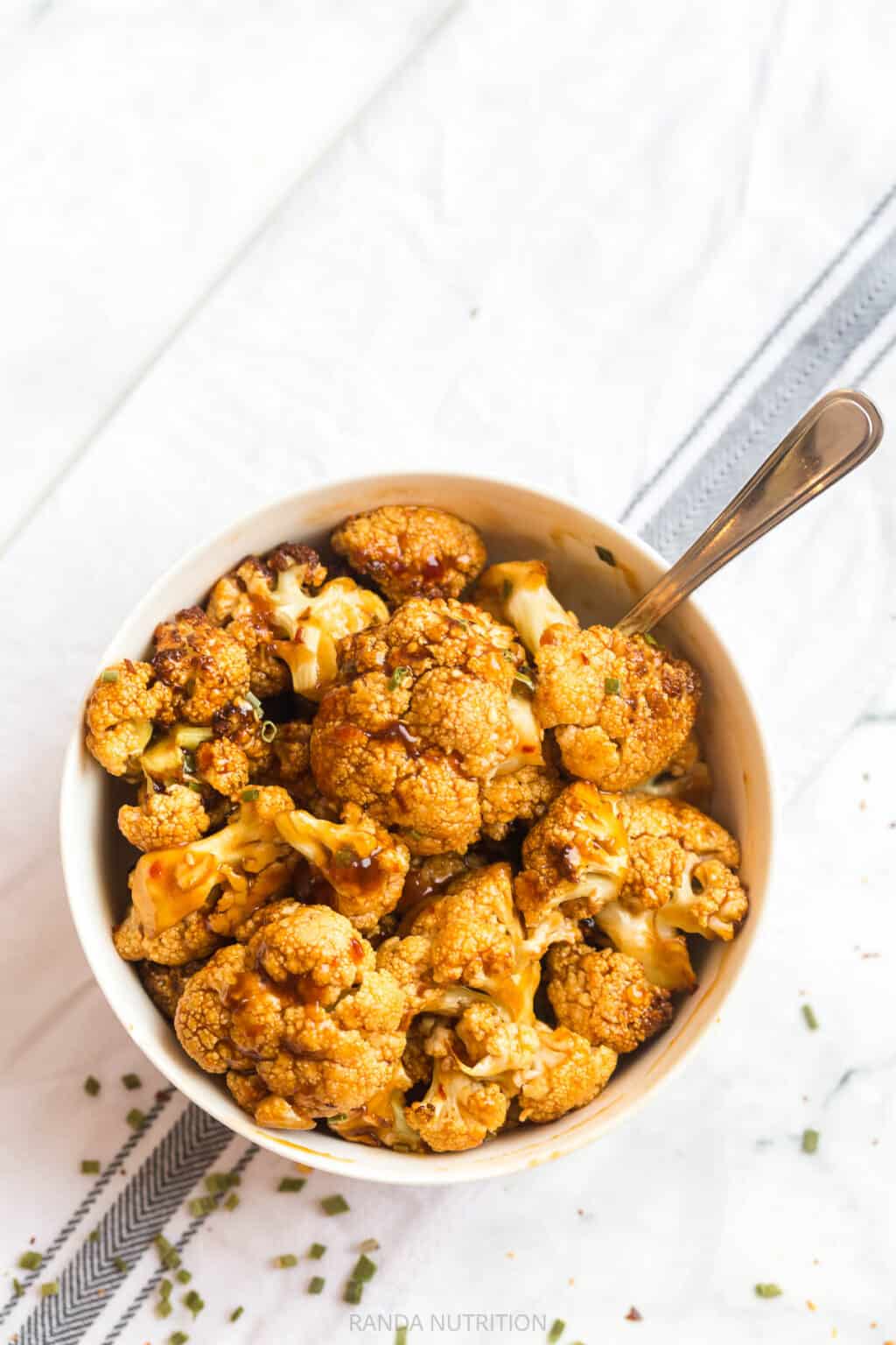 Air Fryer Asian Cauliflower Bites (Gluten Free) Randa Nutrition
