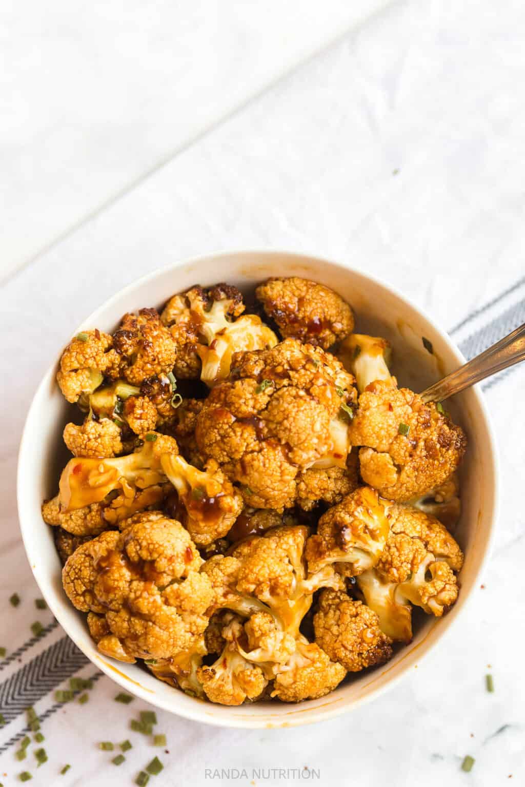 Air Fryer Asian Cauliflower Bites (Gluten Free) Randa Nutrition