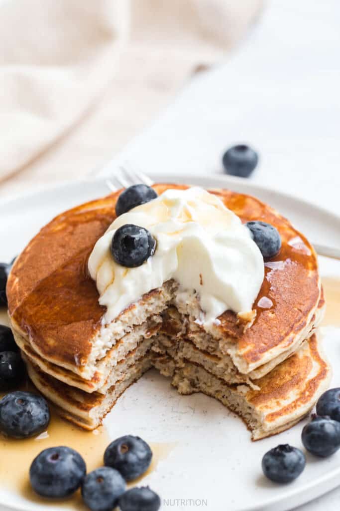 cottage cheese pancakes with protein powder in the batter