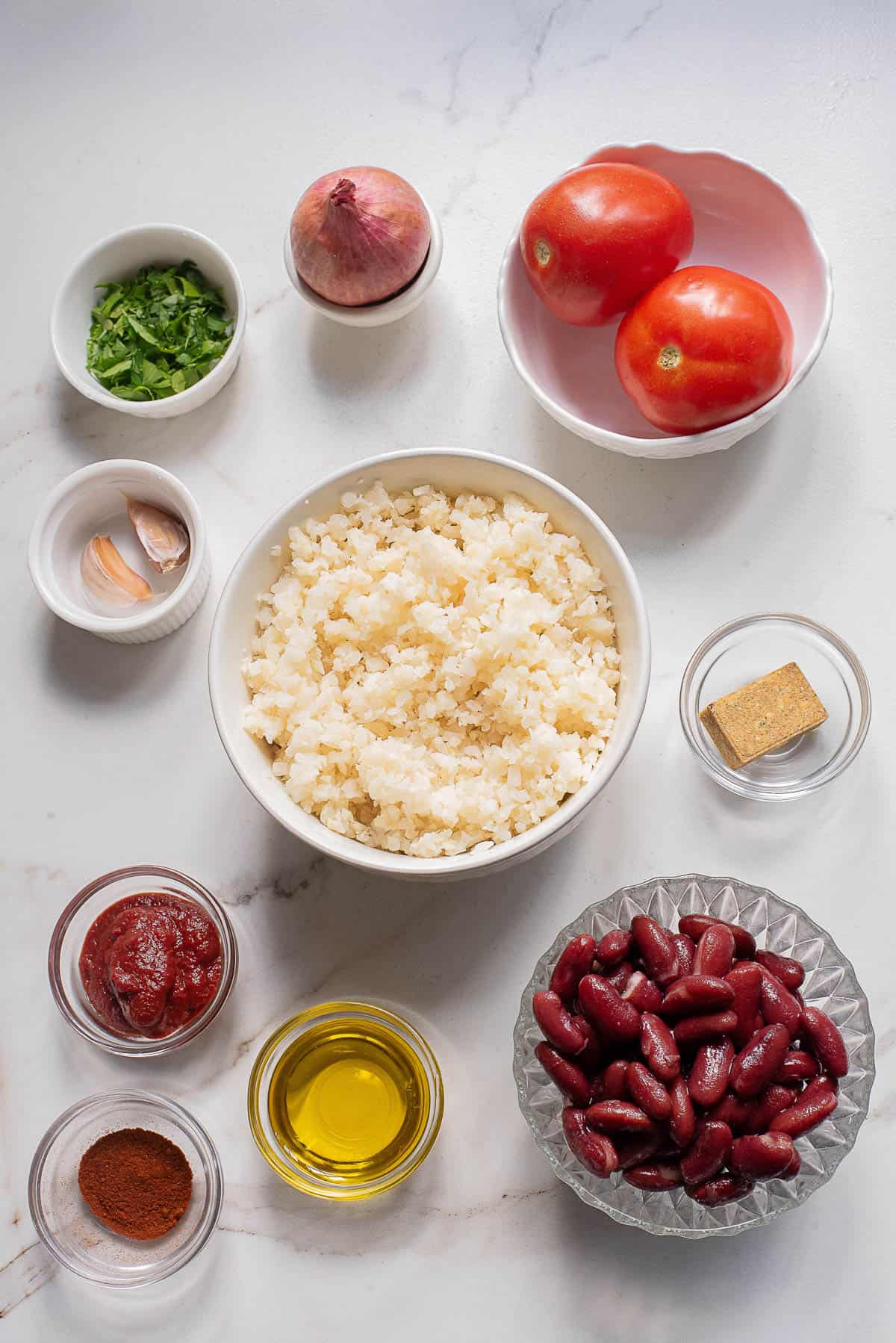 Mexican cauliflower rice ingredients