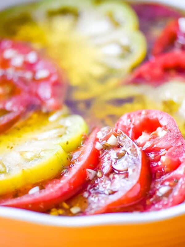 marinated heirloom tomatoes SM