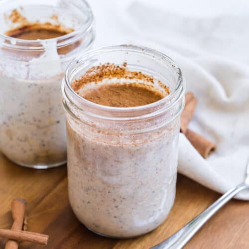 chai latte overnight oats for a meal prep breakfast