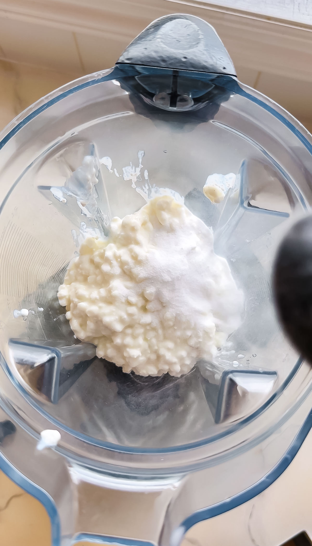 adding cottage cheese with sweetener